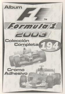 2003 Edizione Figurine Formula 1 #194 Fernando Alonso Back