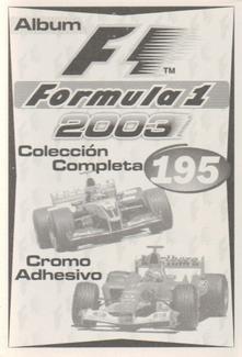 2003 Edizione Figurine Formula 1 #195 Fernando Alonso Back