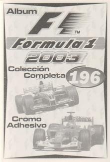 2003 Edizione Figurine Formula 1 #196 Fernando Alonso / Michael Schumacher Back