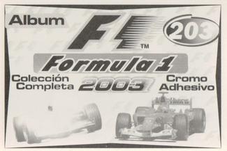 2003 Edizione Figurine Formula 1 #203 Olivier Panis Back