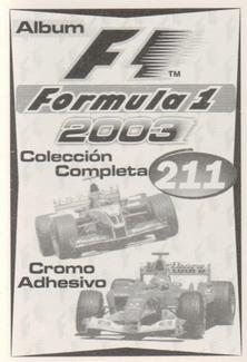 2003 Edizione Figurine Formula 1 #211 Jenson Button / Jacques Villeneuve Back