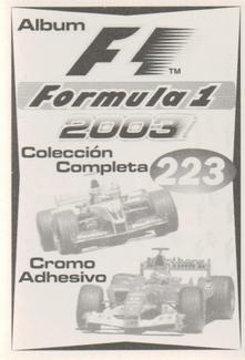 2003 Edizione Figurine Formula 1 #223 Canada Back