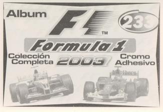 2003 Edizione Figurine Formula 1 #233 Michael Schumacher / Kimi Raikkonen / Rubens Barrichello Back