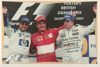 2003 Edizione Figurine Formula 1 #241 Rubens Barrichello / Juan Pablo Montoya / Kimi Raikkonen Front