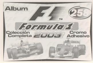 2003 Edizione Figurine Formula 1 #258 Michael Schumacher Back