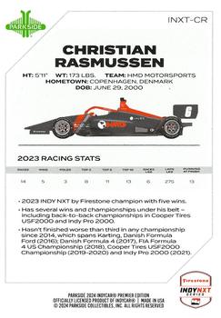 2024 Parkside IndyCar Premier Edition - INDYNXT #INXT-CR Christian Rasmussen Back
