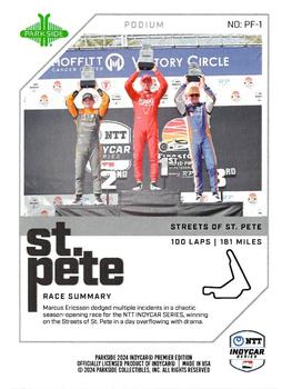 2024 Parkside IndyCar Premier Edition - Podium #PF-1 Streets of St. Pete Back