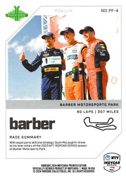2024 Parkside IndyCar Premier Edition - Podium #PF-4 Barber Motorsports Park Back