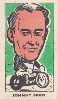 1950 Kiddy's Favourites Popular Speedway Riders #23 Johnny Biggs Front