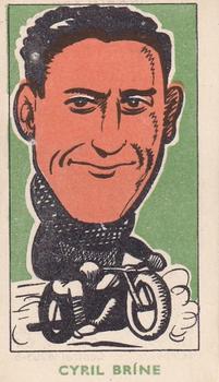 1950 Kiddy's Favourites Popular Speedway Riders - Green Front Text #8 Cyril Brine Front
