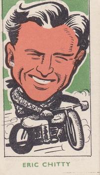 1950 Kiddy's Favourites Popular Speedway Riders - Green Front Text #27 Eric Chitty Front