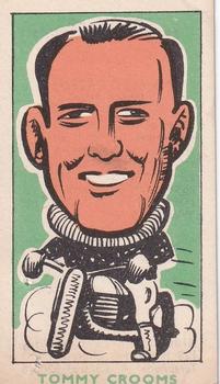 1950 Kiddy's Favourites Popular Speedway Riders - Green Front Text #48 Tommy Croombs Front