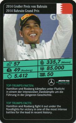 2020 Top Trumps Mercedes-AMG Petronas Formula One Team #NNO 2014 Bahrain Grand Prix Front