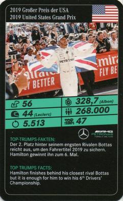 2020 Top Trumps Mercedes-AMG Petronas Formula One Team #NNO Lewis Hamilton Front