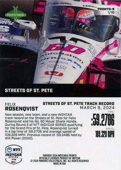2024 Parkside IndyCar Pronto - Silver #PRONTO-9 Felix Rosenqvist Back