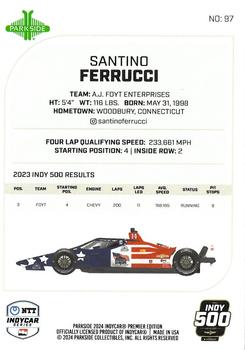 2024 Parkside IndyCar Premier Edition - Foil #97 Santino Ferrucci Back