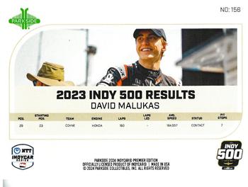 2024 Parkside IndyCar Premier Edition - Blue Foil #156 David Malukas Back