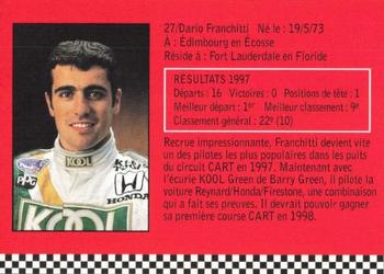 1998 Honda FedEx Championship Series - French #NNO Dario Franchitti Back