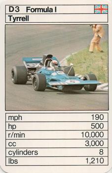 1972 Ace Trump Game Racing Cars #D3 Tyrrell Front