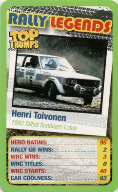2016 Top Trumps Rally Legends #NNO Henri Toivonen Front