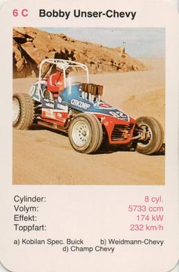 1978 Piatnik Hot Cars #6C Bobby Unser Front
