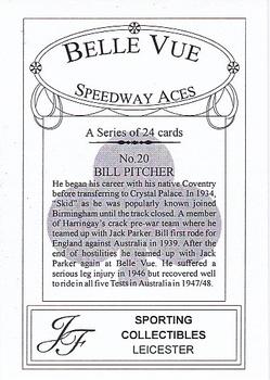 2001 J F Sporting Belle Vue Speedway Aces #20 Bill Pitcher Back