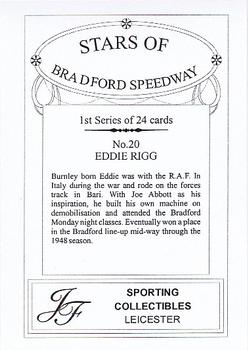 2004 J F Sporting Stars of Bradford Speedway #20 Eddie Rigg Back