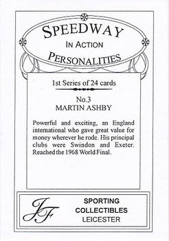 2000 Speedway Personalities in Action Series 1 #3 Martin Ashby Back