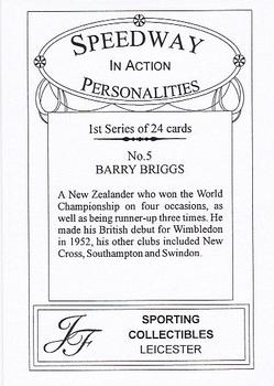 2000 Speedway Personalities in Action Series 1 #5 Barry Briggs Back