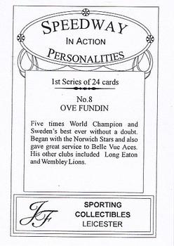 2000 Speedway Personalities in Action Series 1 #8 Ove Fundin Back