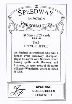 2000 Speedway Personalities in Action Series 1 #9 Trevor Hedge Back