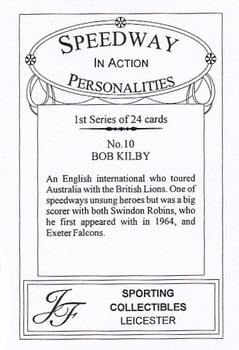 2000 Speedway Personalities in Action Series 1 #10 Bob Kilby Back