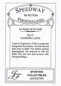 2000 Speedway Personalities in Action Series 1 #11 Sandor Levai Back
