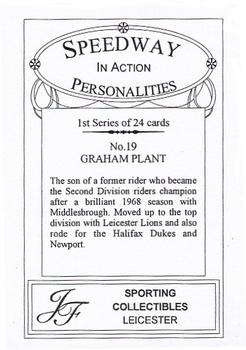 2000 Speedway Personalities in Action Series 1 #19 Graham Plant Back