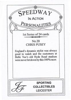 2000 Speedway Personalities in Action Series 1 #20 Chris Pusey Back
