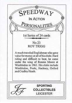 2000 Speedway Personalities in Action Series 1 #23 Roy Trigg Back