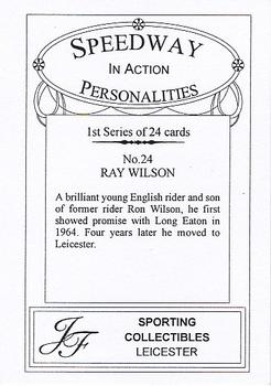 2000 Speedway Personalities in Action Series 1 #24 Ray Wilson Back