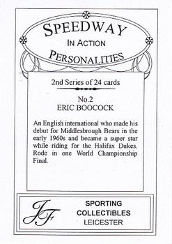 2001 Speedway Personalities in Action Series 2 #2 Eric Boocock Back