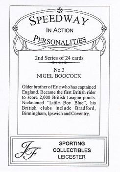 2001 Speedway Personalities in Action Series 2 #3 Nigel Boocock Back