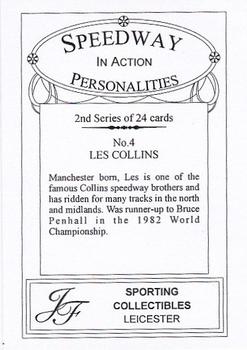 2001 Speedway Personalities in Action Series 2 #4 Les Collins Back