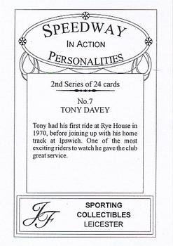 2001 Speedway Personalities in Action Series 2 #7 Tony Davey Back
