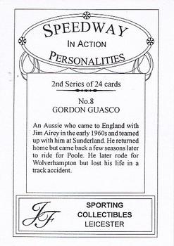 2001 Speedway Personalities in Action Series 2 #8 Gordon Guasco Back