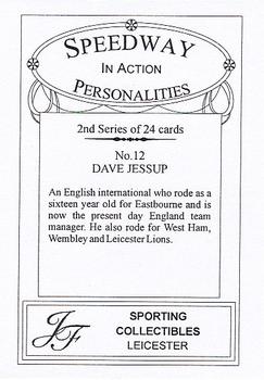 2001 Speedway Personalities in Action Series 2 #12 Dave Jessup Back