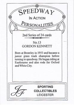 2001 Speedway Personalities in Action Series 2 #13 Gordon Kennett Back