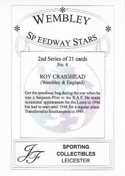 2000 Wembley Speedway Stars Series 2 #4 Roy Craighead Back