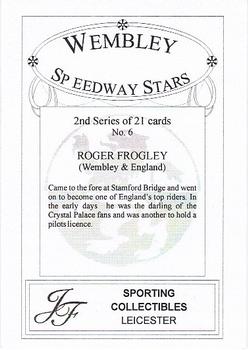 2000 Wembley Speedway Stars Series 2 #6 Roger Frogley Back