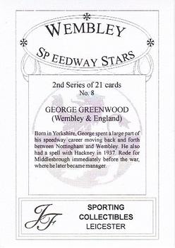2000 Wembley Speedway Stars Series 2 #8 George Greenwood Back
