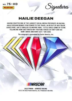 2023 Panini National Treasures - NASCAR 75th Anniversary Signatures #75-HD Hailie Deegan Back