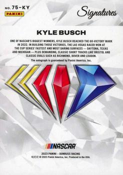 2023 Panini National Treasures - NASCAR 75th Anniversary Signatures #75-KY Kyle Busch Back
