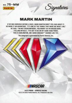 2023 Panini National Treasures - NASCAR 75th Anniversary Signatures #75-MM Mark Martin Back